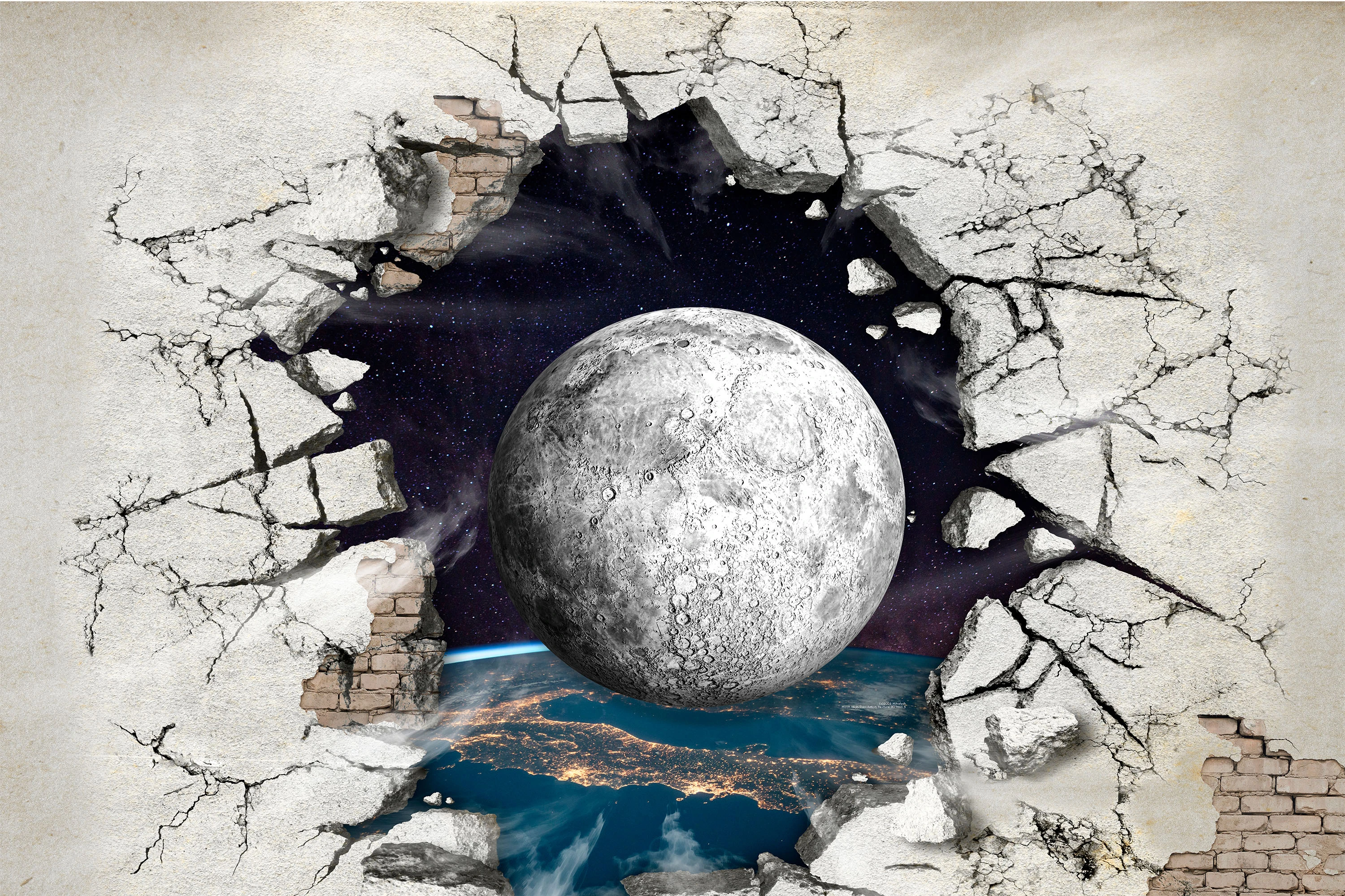 Fototapeta 3D Dziecięca Planeta W Ścianie 6