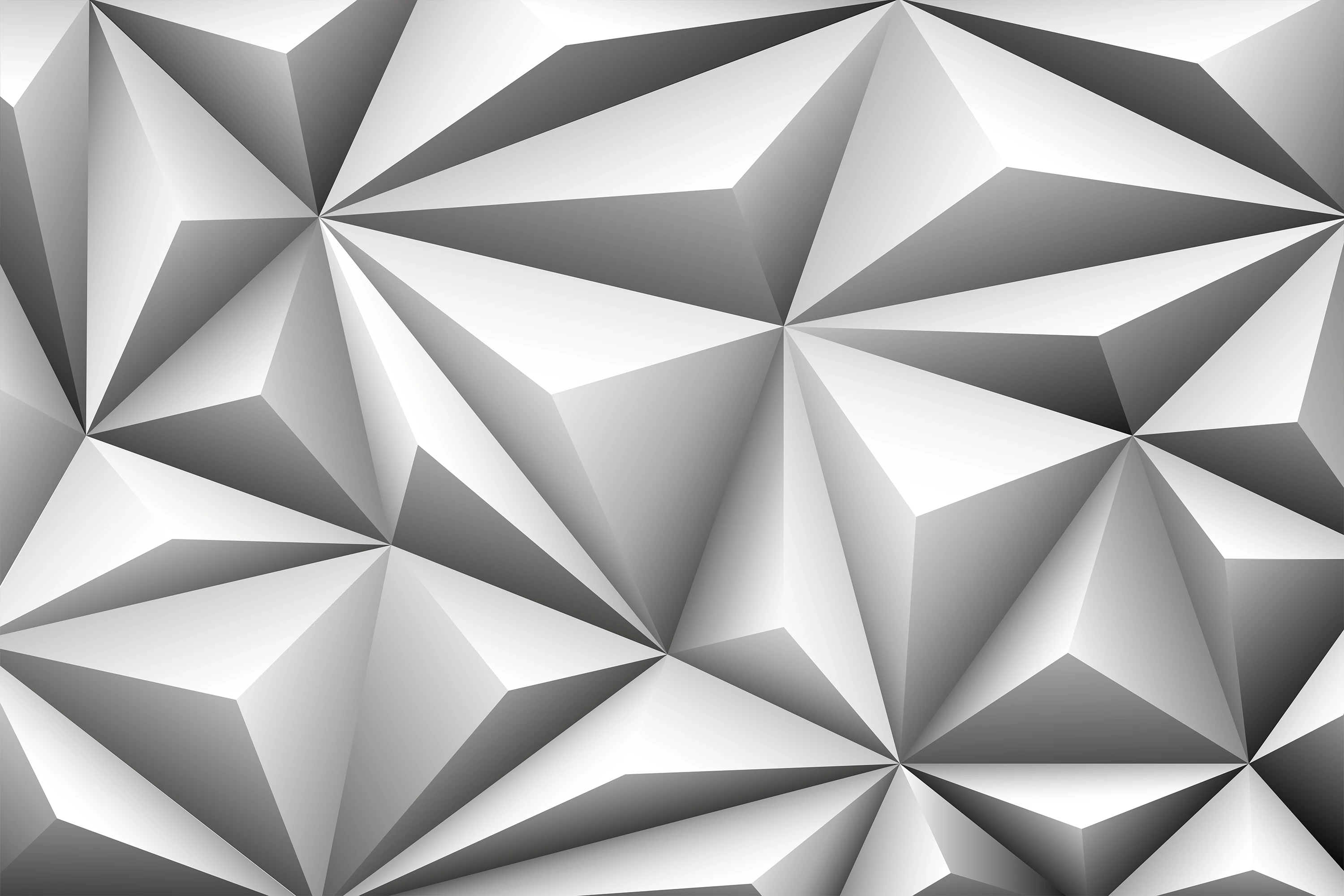 Fototapeta 3D Szare Piramidy Wolumetryczne 7
