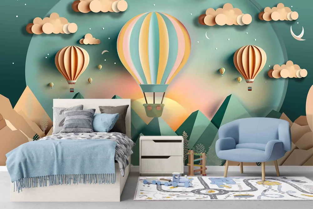 Fototapeta Błękitny 3D Balon