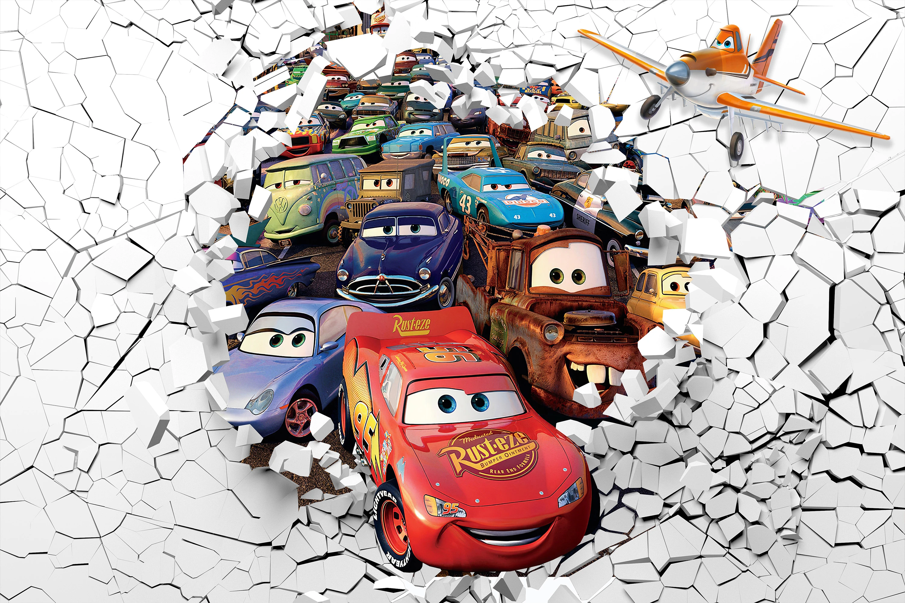 Fototapeta Błyskawica McQueen, 3D Ściana 7