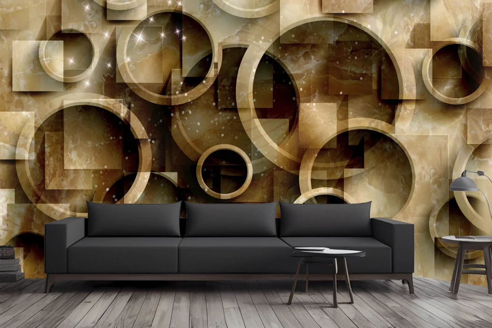 Fototapeta Brązowe 3D Pierścionki