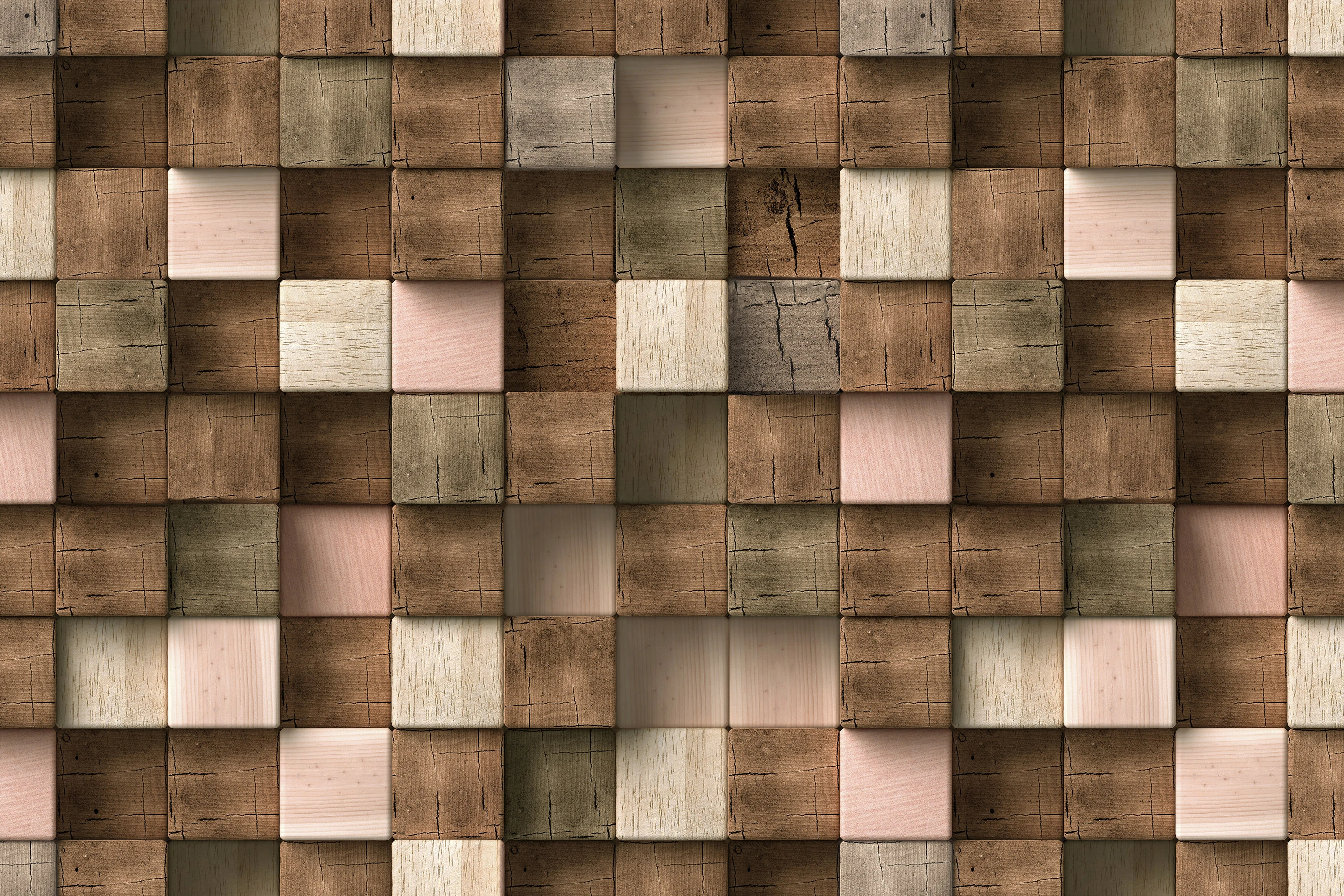 Fototapeta Brązowe Kwadraty Geometria 6