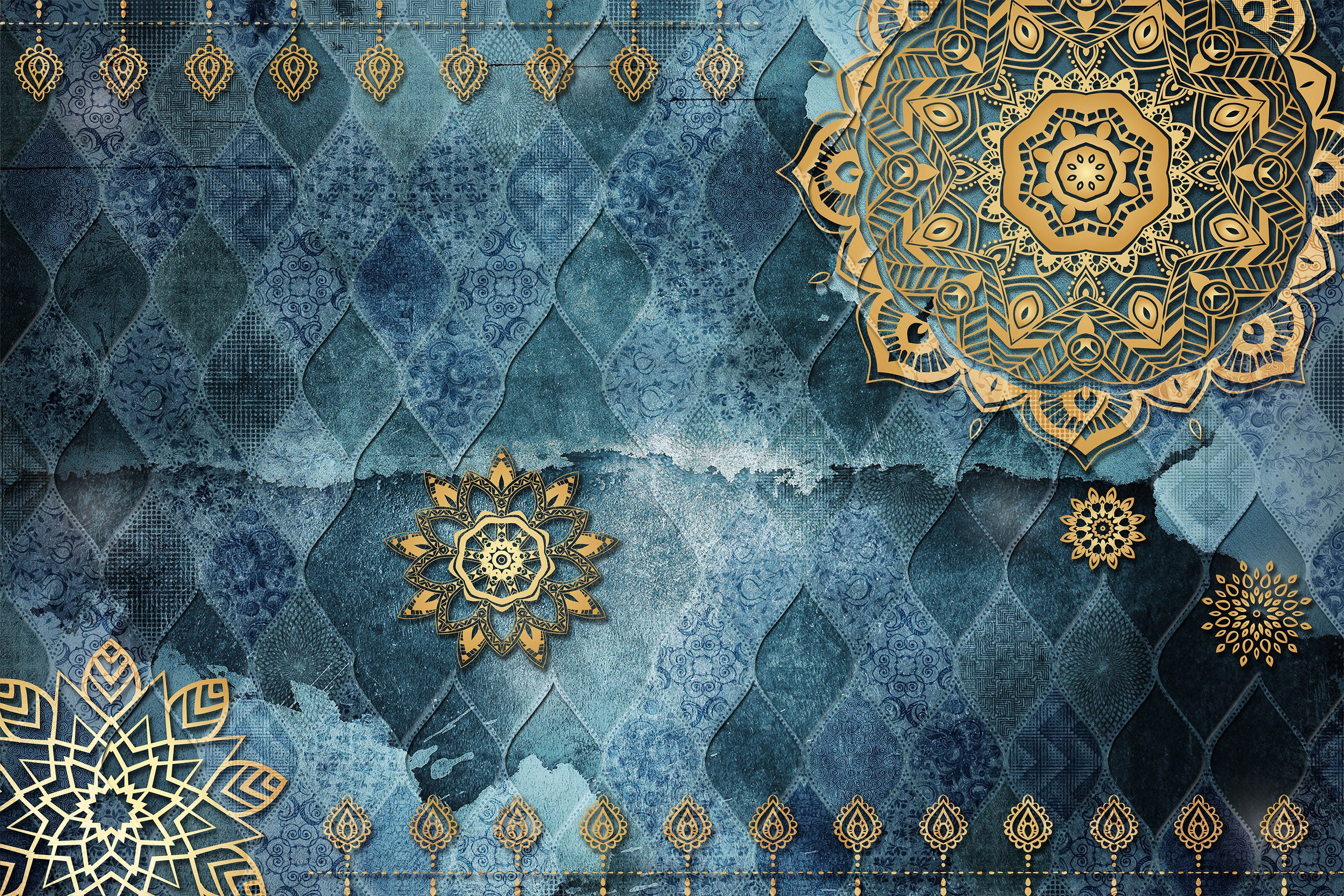 Fototapeta Złoty Orientalny Ornament 4