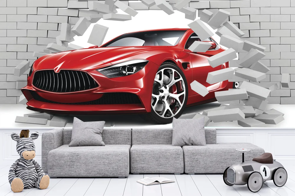 Fototapeta Czerwony Ferrari 3D