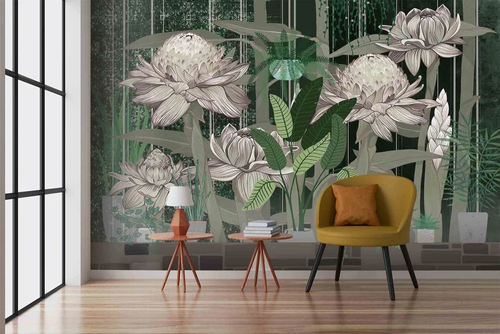 Fototapeta Dekoracyjny Roślinny Mural