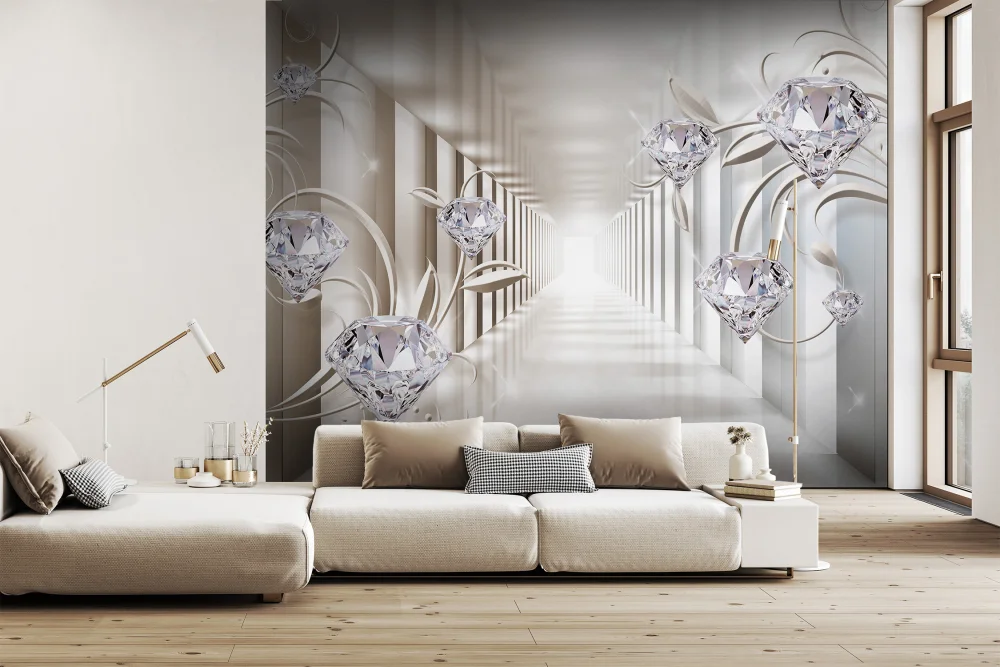 Fototapeta Diamenty 3D W Tunelu