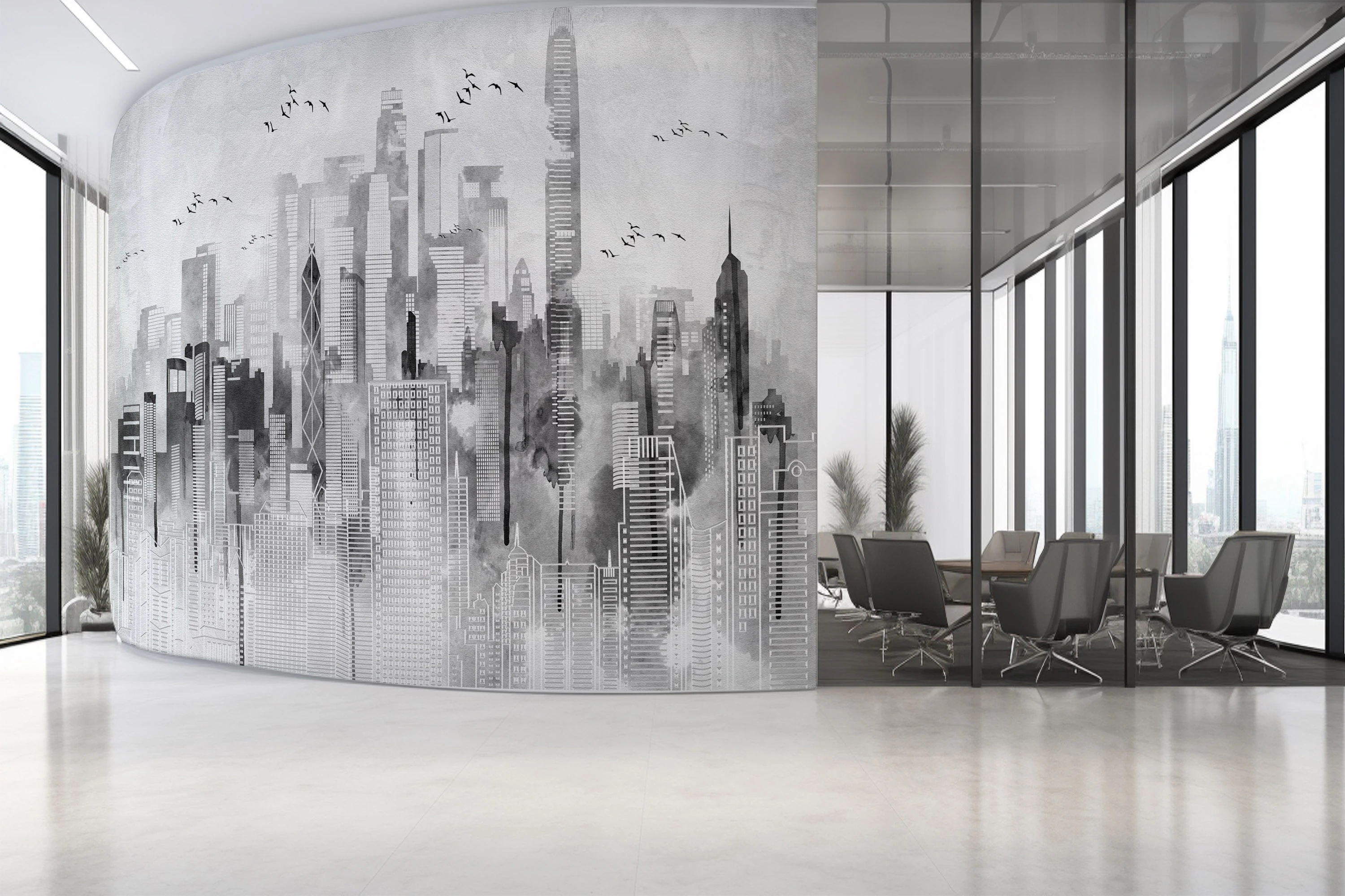 Fototapeta Mgliste Serce Miasta