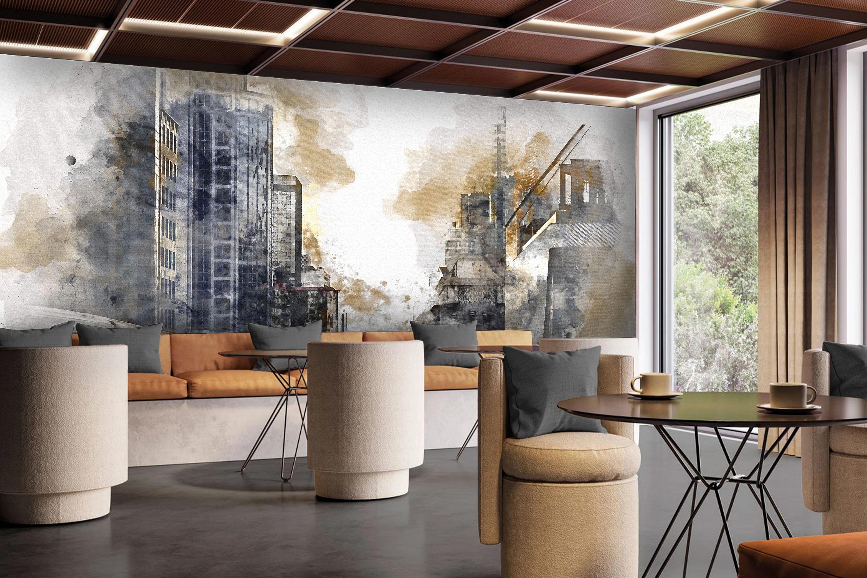 Fototapeta Miasto W Sepii