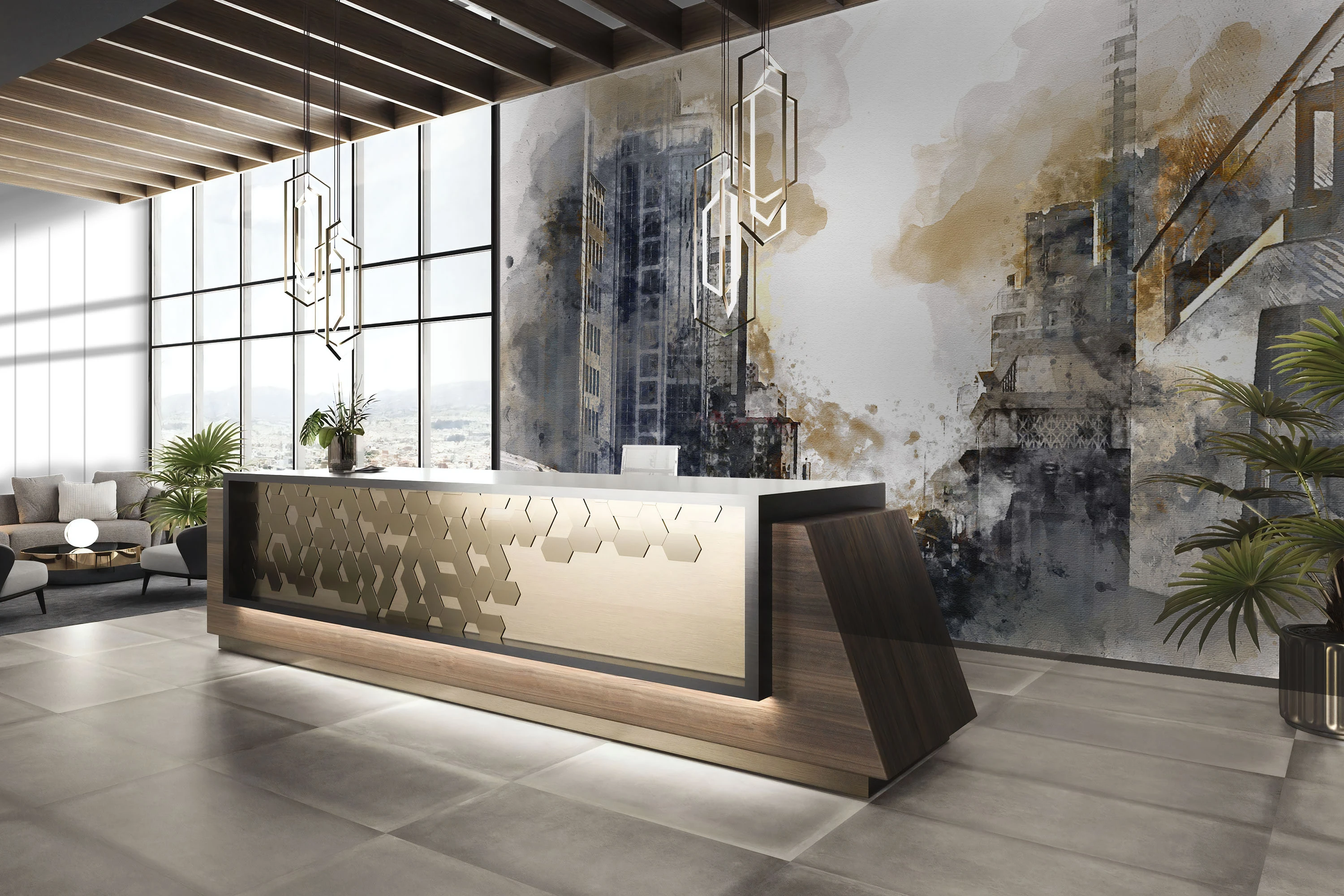 Fototapeta Miasto W Sepii