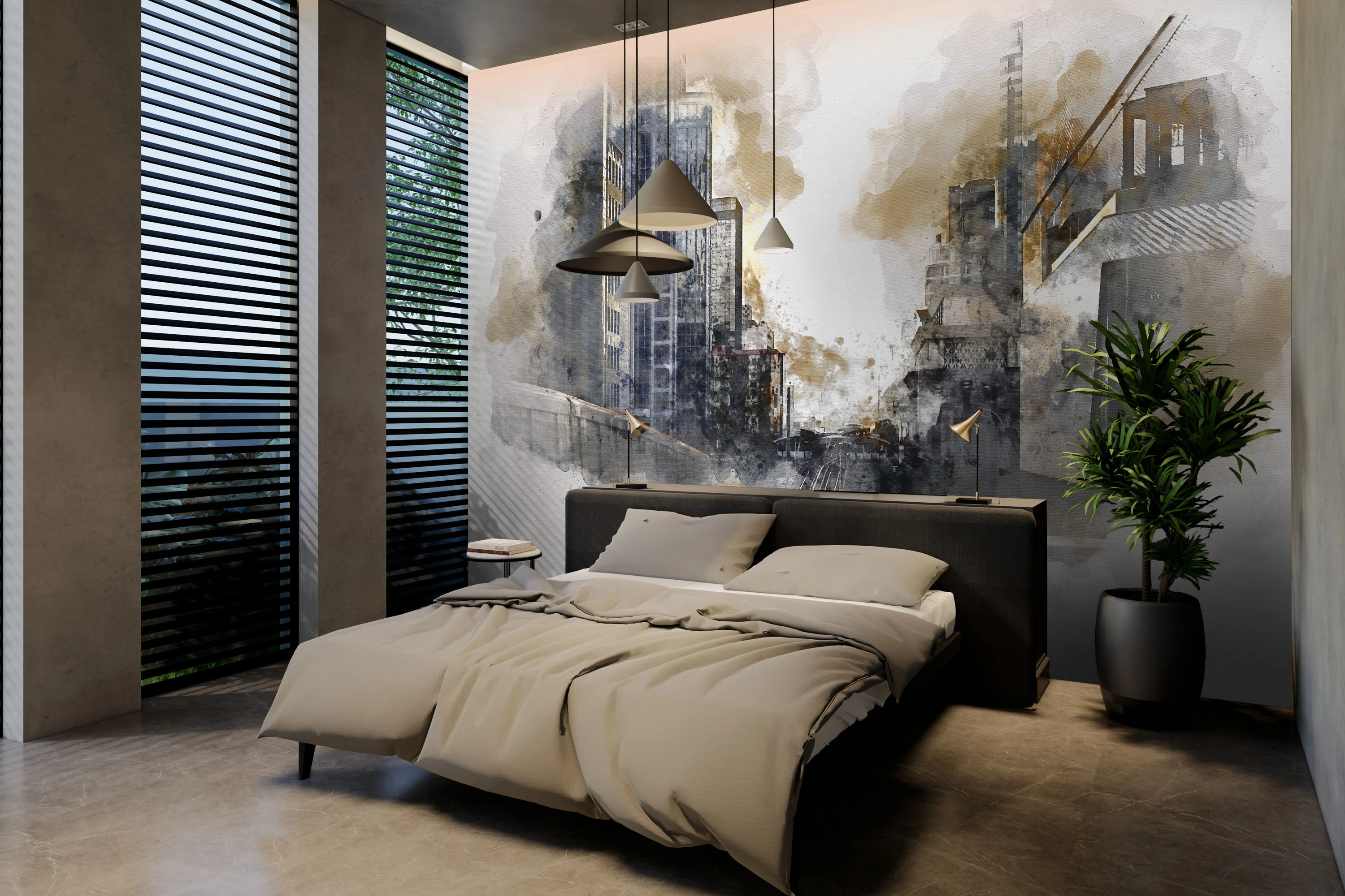 Fototapeta Miasto W Sepii