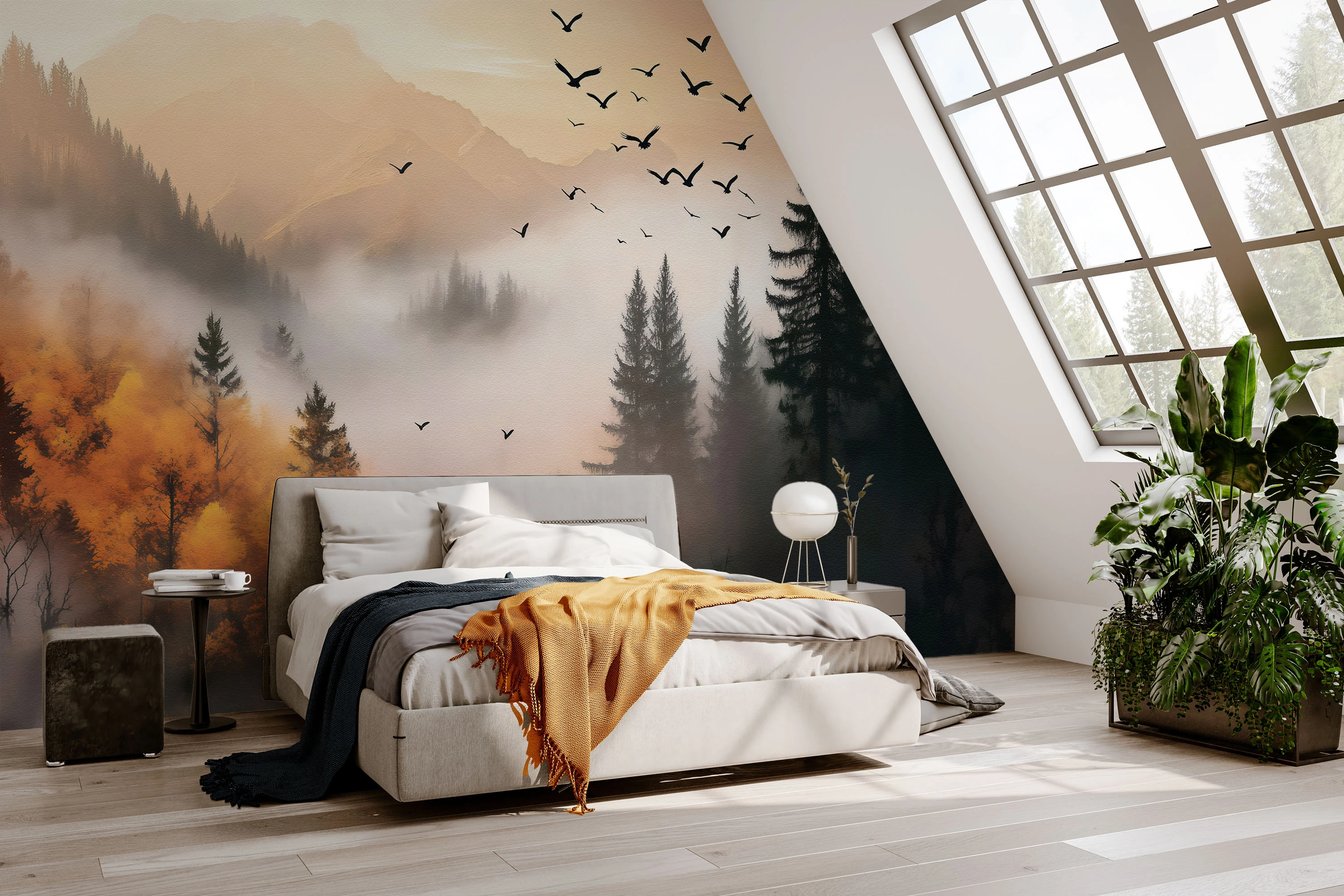 Fototapeta Ptaki Nad Lasem 1