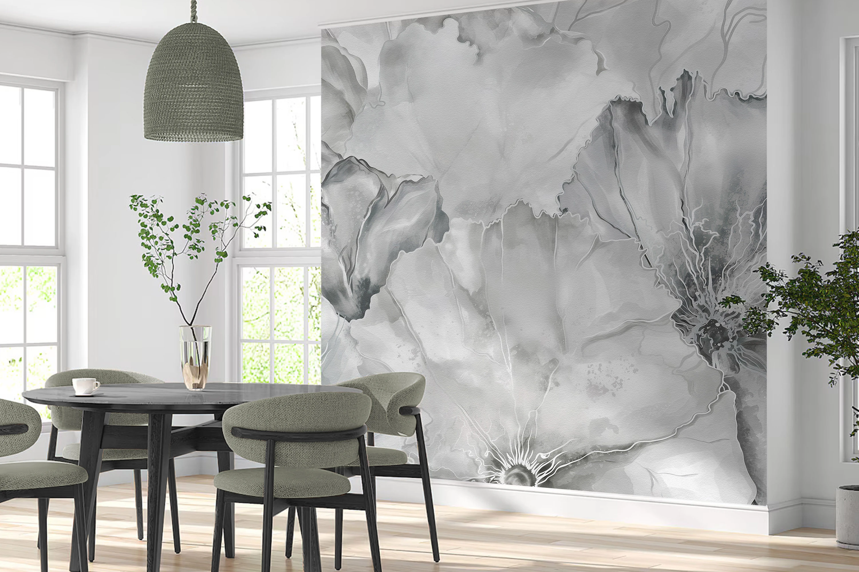 Fototapeta Srebrny Rozkwit