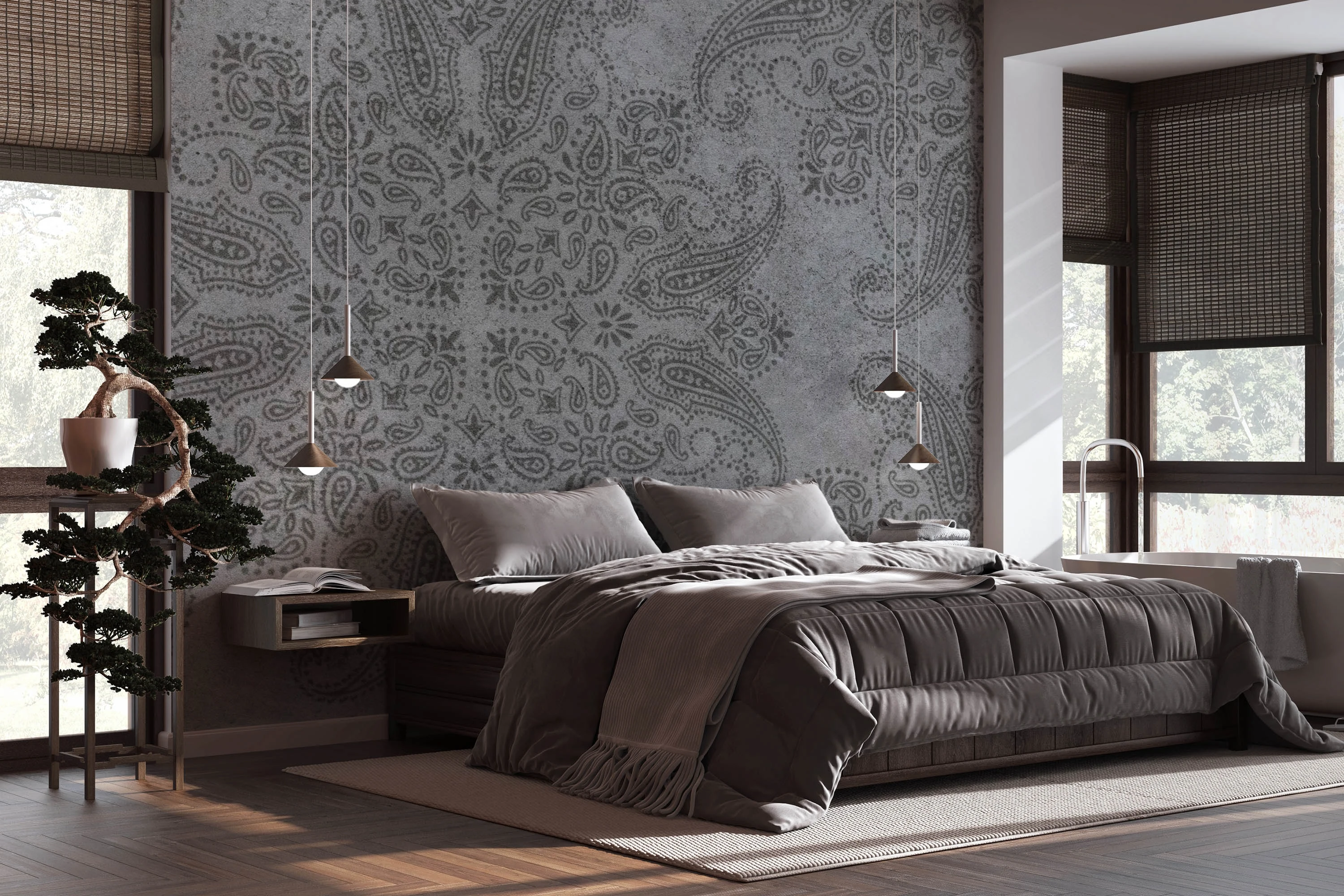 Fototapeta Szary Ornament