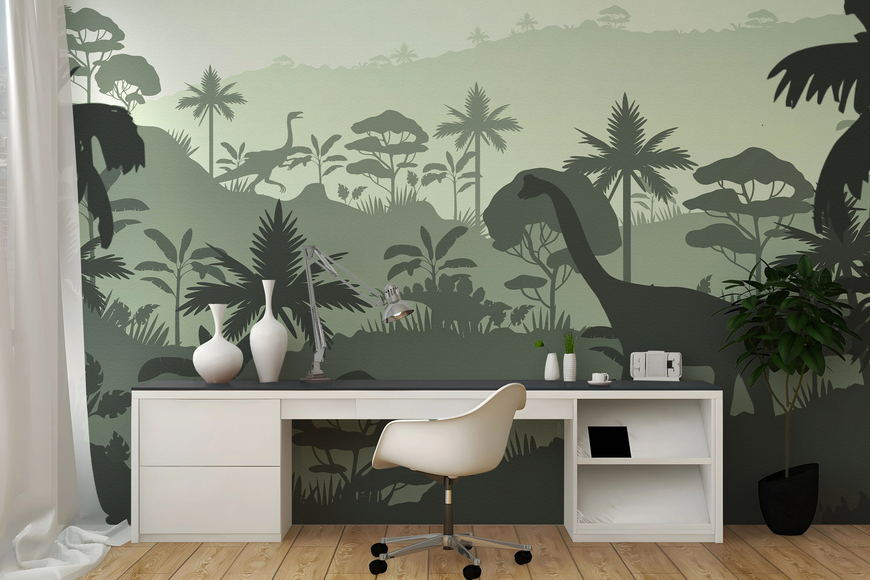 Fototapeta Zielona Era Dinozaurów 2