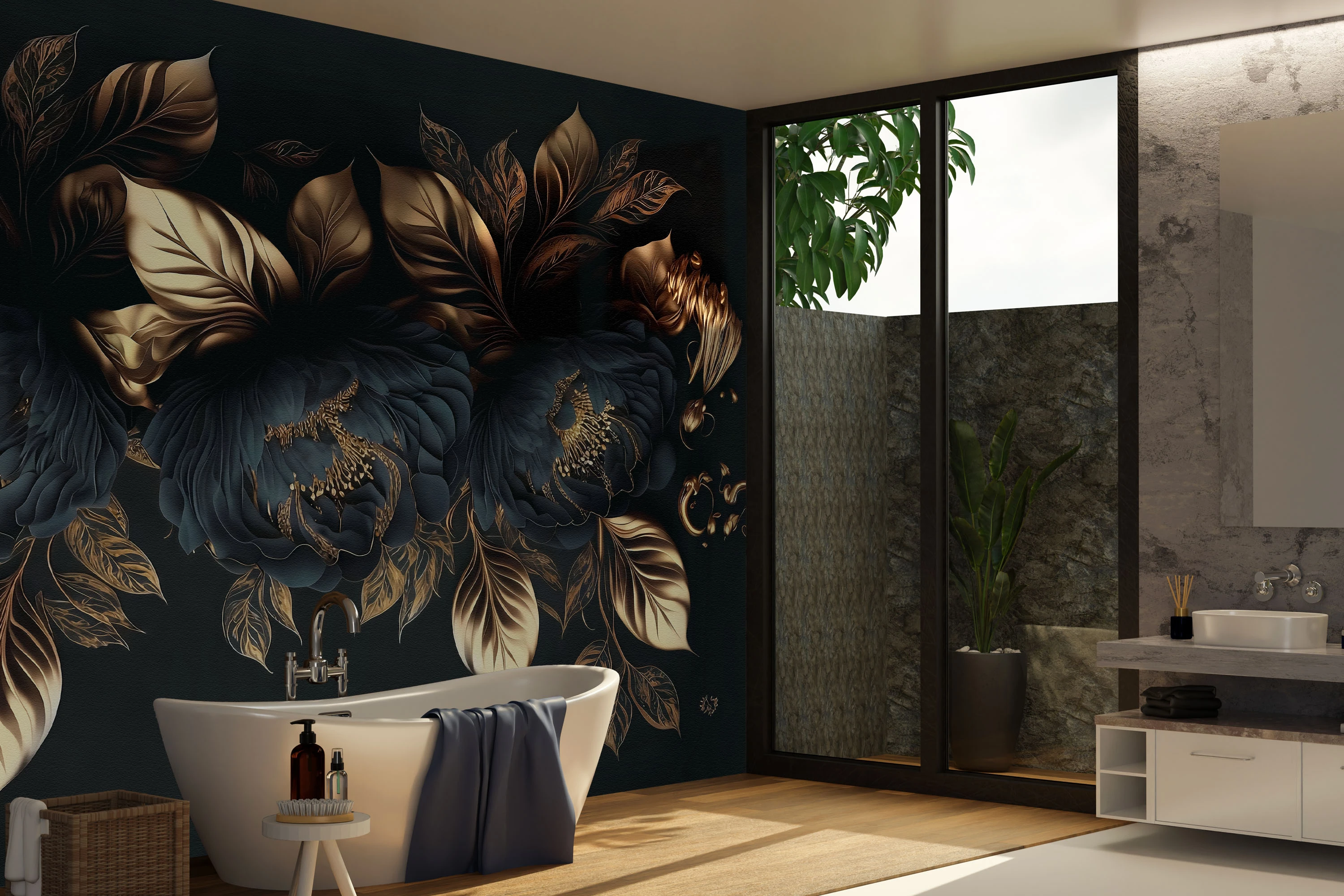 Fototapeta Złoty Ogród Nocy