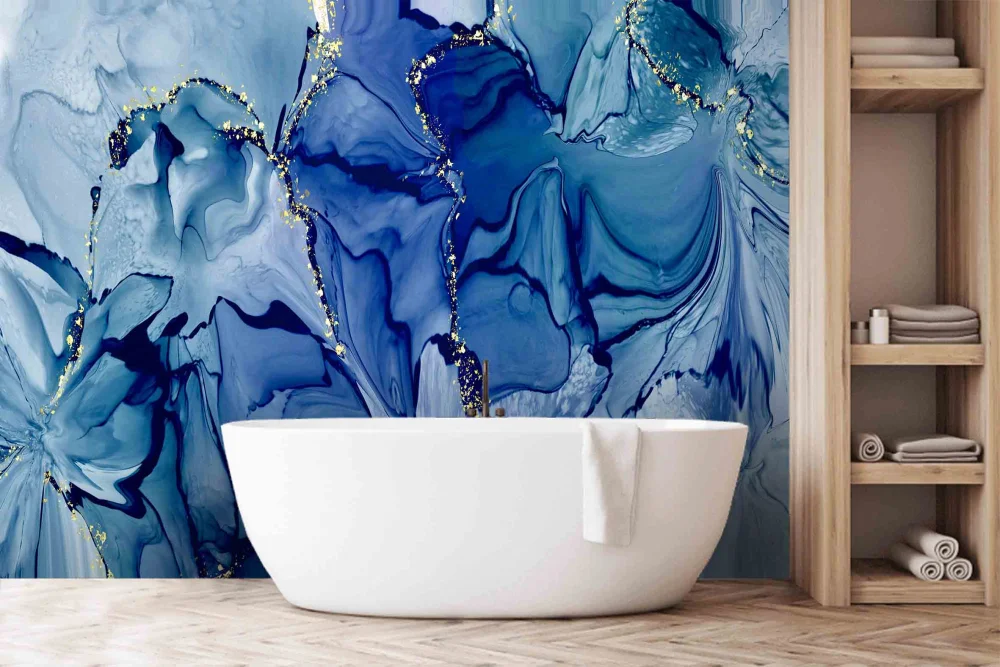 Fototapeta Granatowy FluidArt