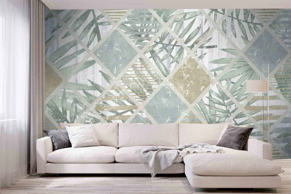 Fototapeta Jasna Geometria I Liście