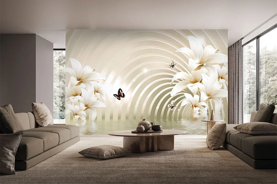 Fototapeta Kremowe Orchidee 3D