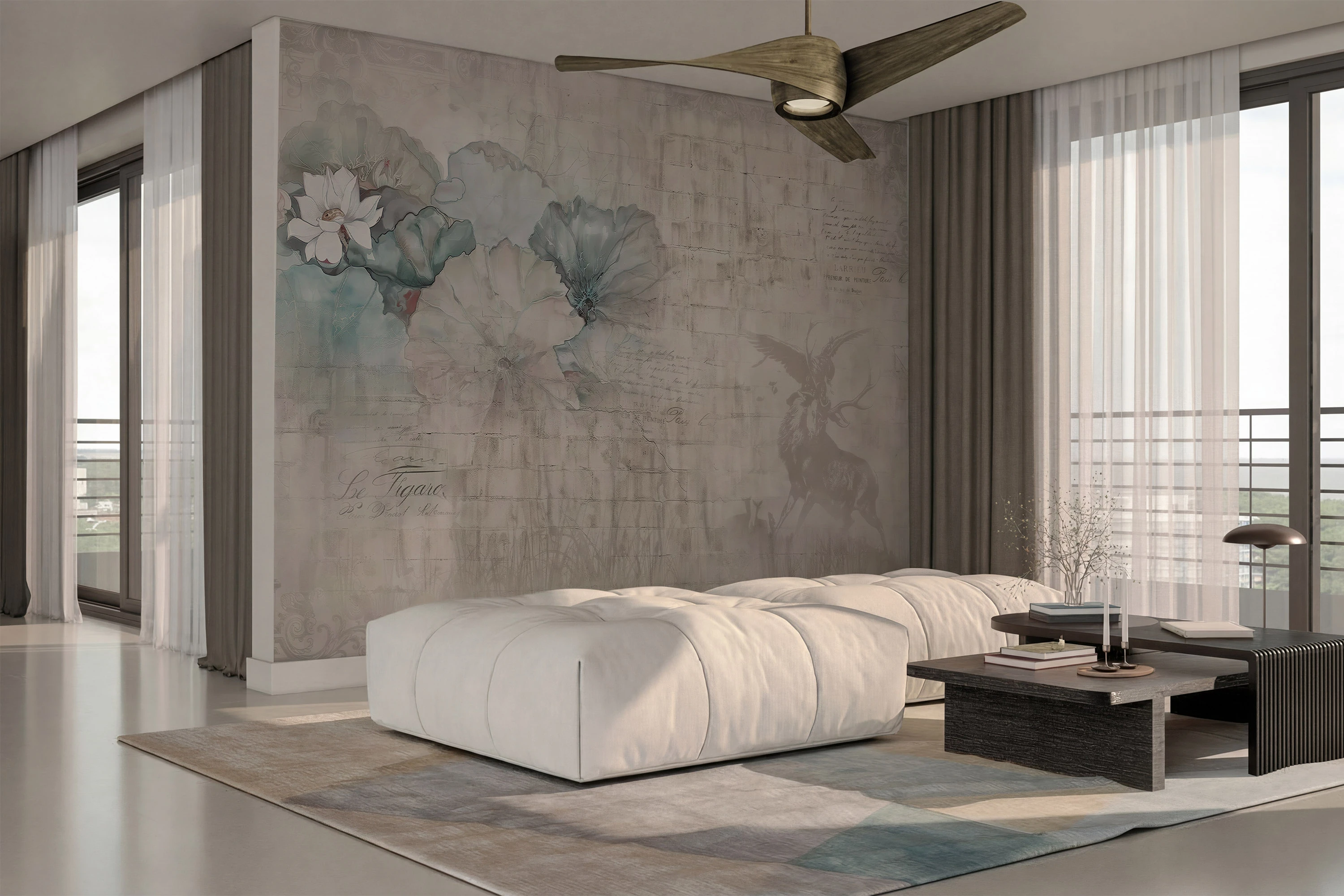 Fototapeta Magiczne Kwiaty W Stylu Grunge