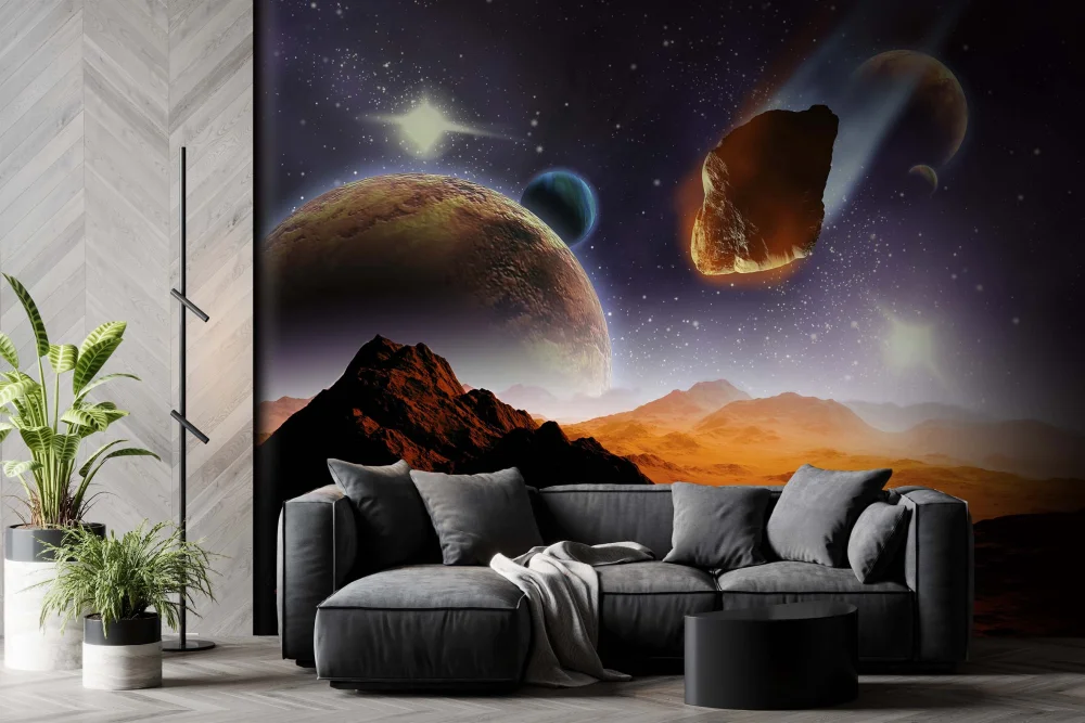 Fototapeta Meteoryt W Kosmosie
