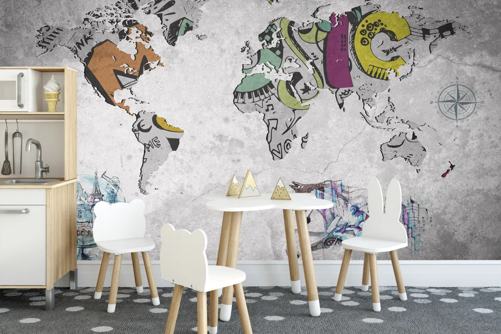 Fototapeta Modna Mapa Świata