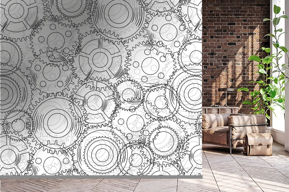 Fototapeta Ornament Kół Zębatych