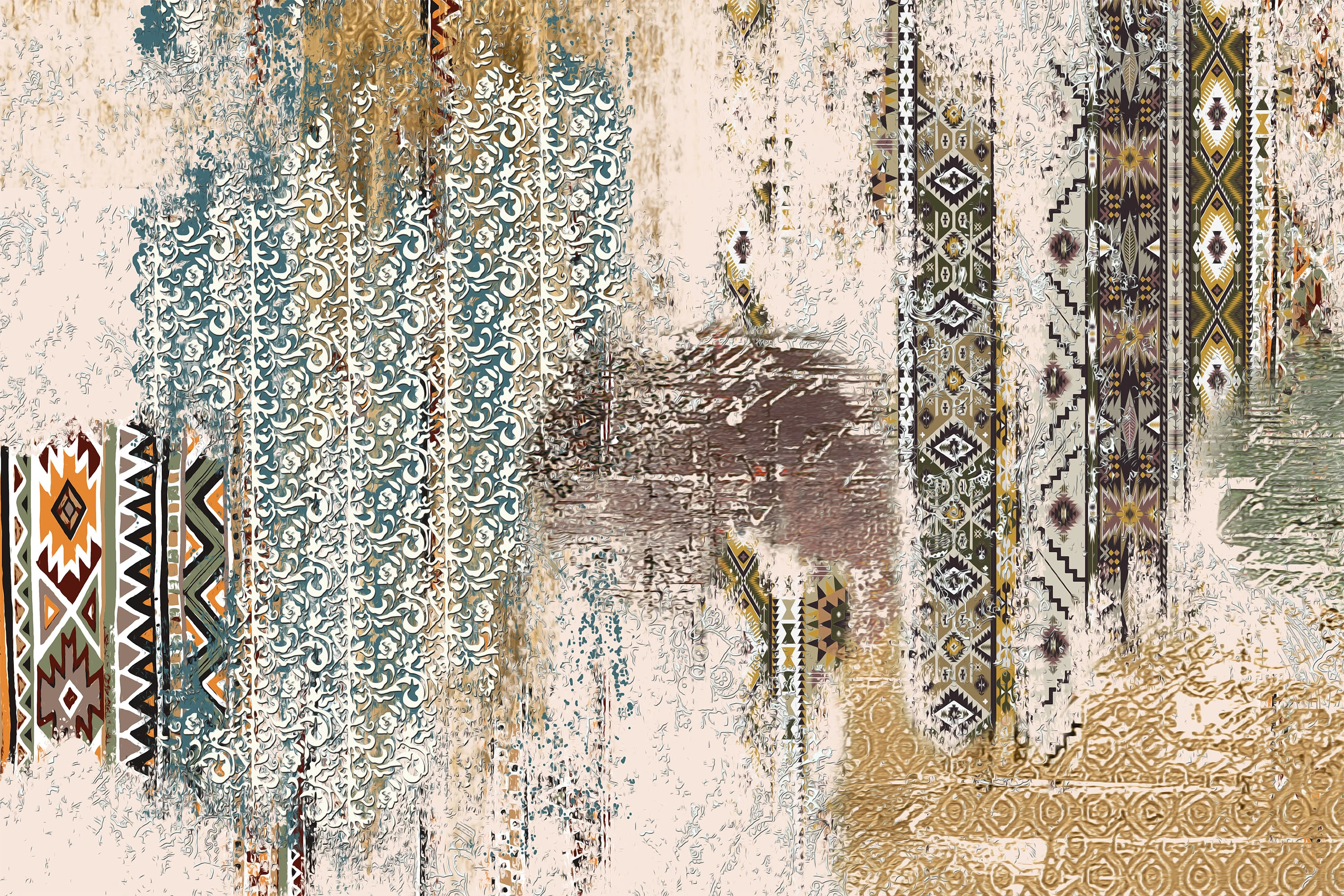 Fototapeta Ornament W Stylu Grunge 9