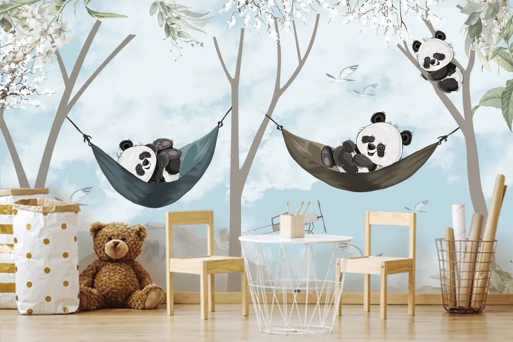 Fototapeta Pandy W Hamakach