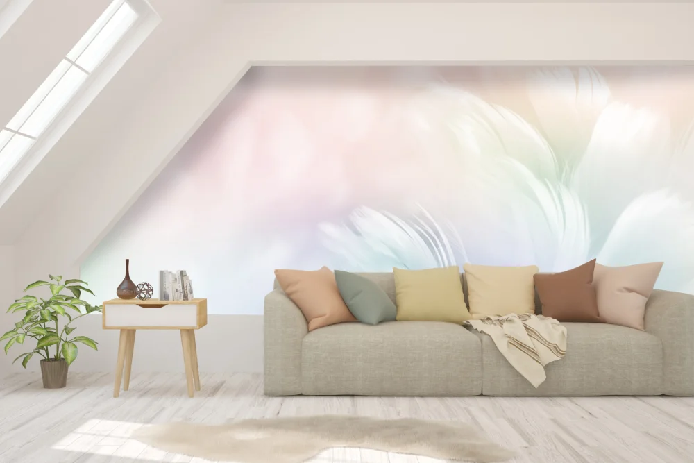 Fototapeta Pióra W Pastelowych Kolorach