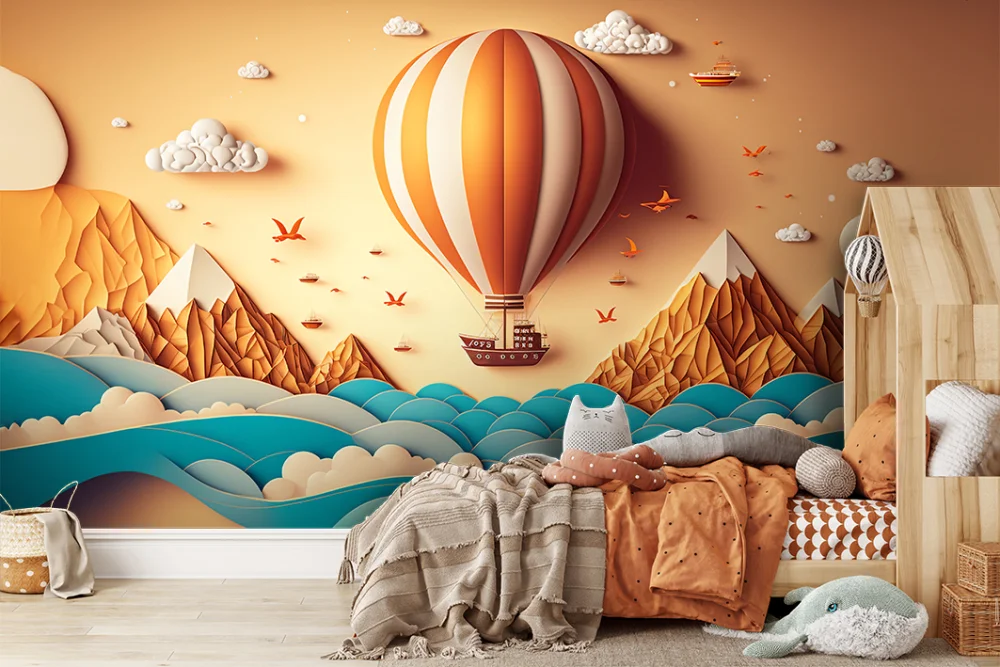 Fototapeta Pomarańczowy 3D Balon