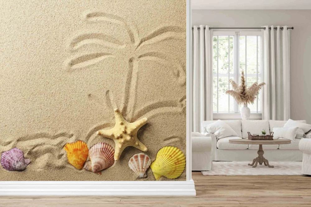 Fototapeta Rysunek Na Plaży