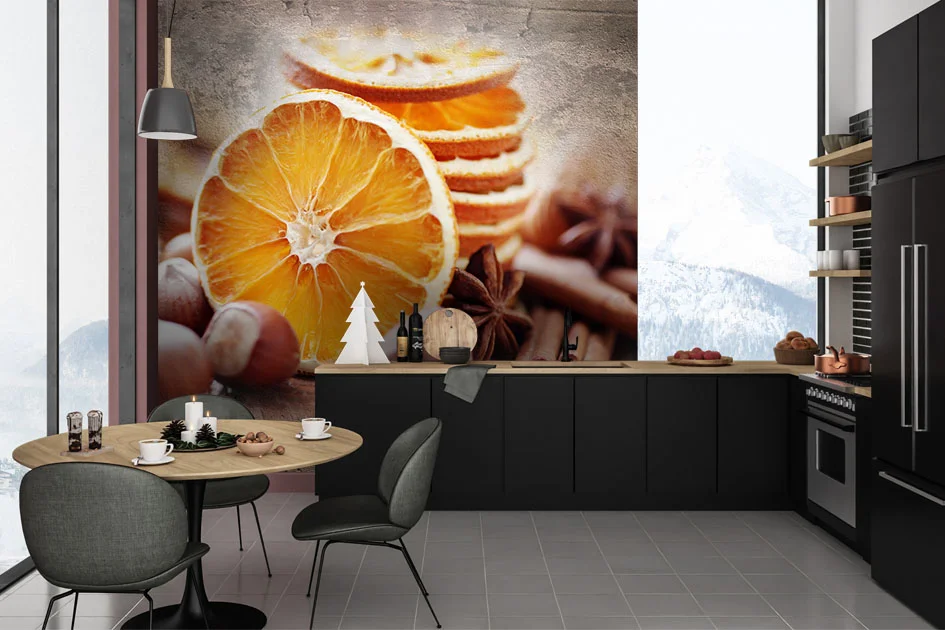 Fototapeta Suszona Pomarańcza I Cynamon