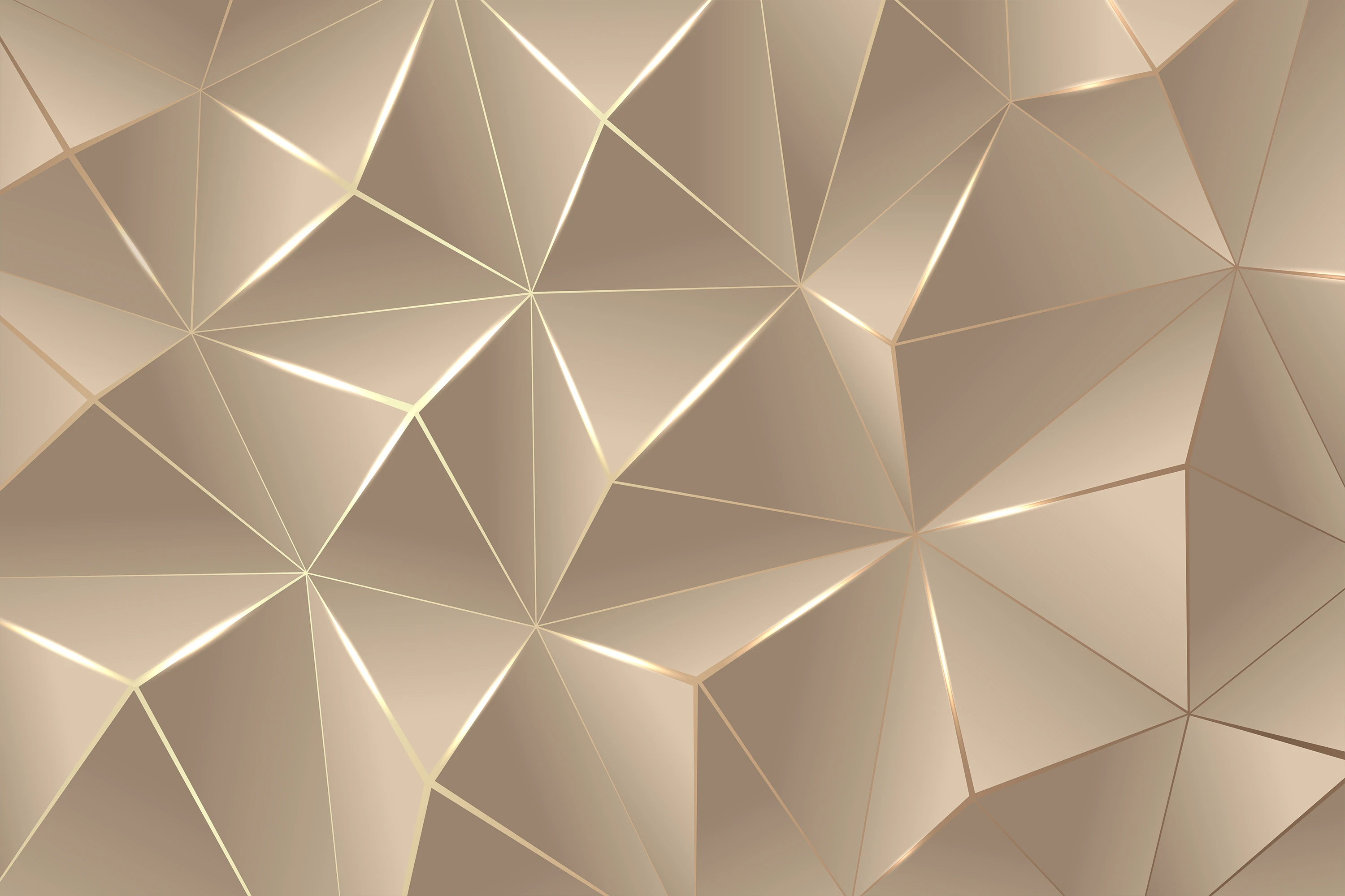 Fototapeta Złota Geometria W Trójkąty 7